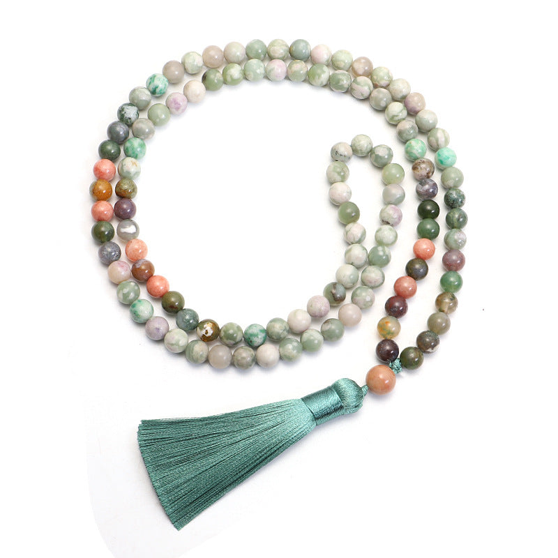 Agate Amazonite Mala Yoga Beads