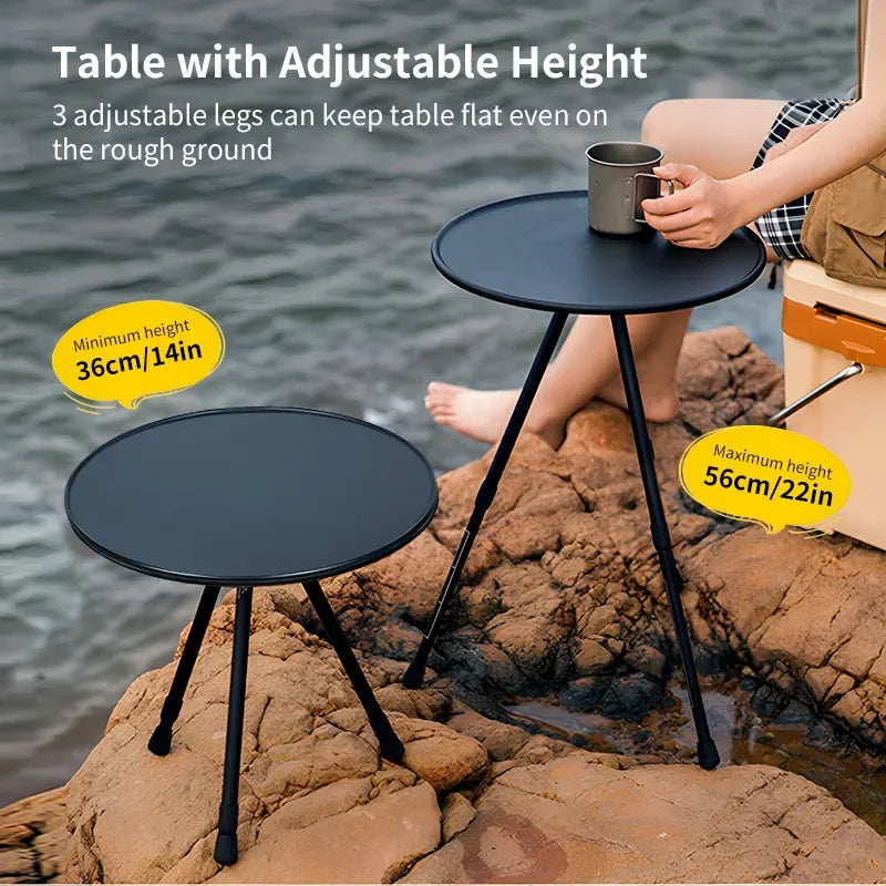 Round Light  Portable Folding Table