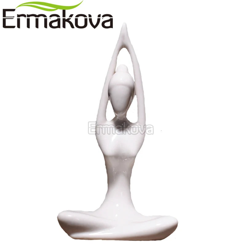 Miniature porcelain yoga figurine