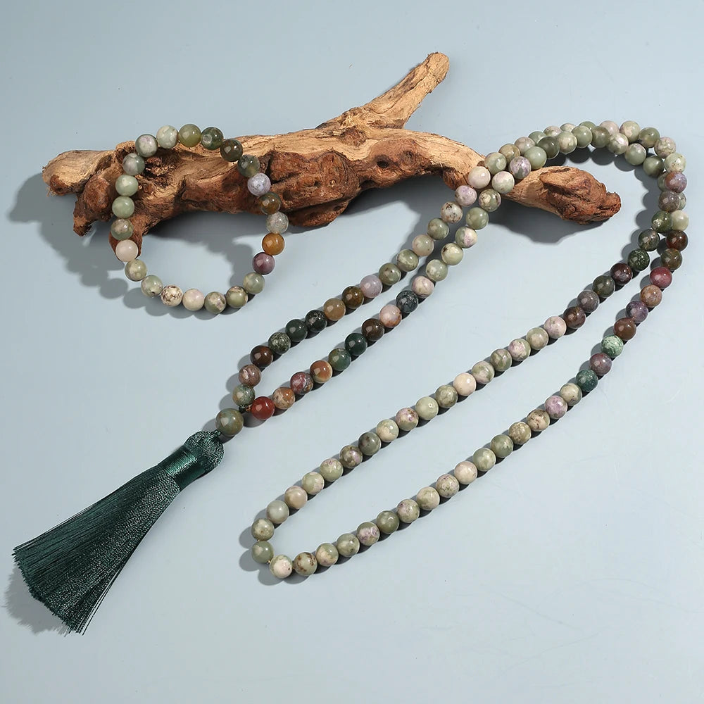 Jade Indian Onyx Mala set with Bracelet