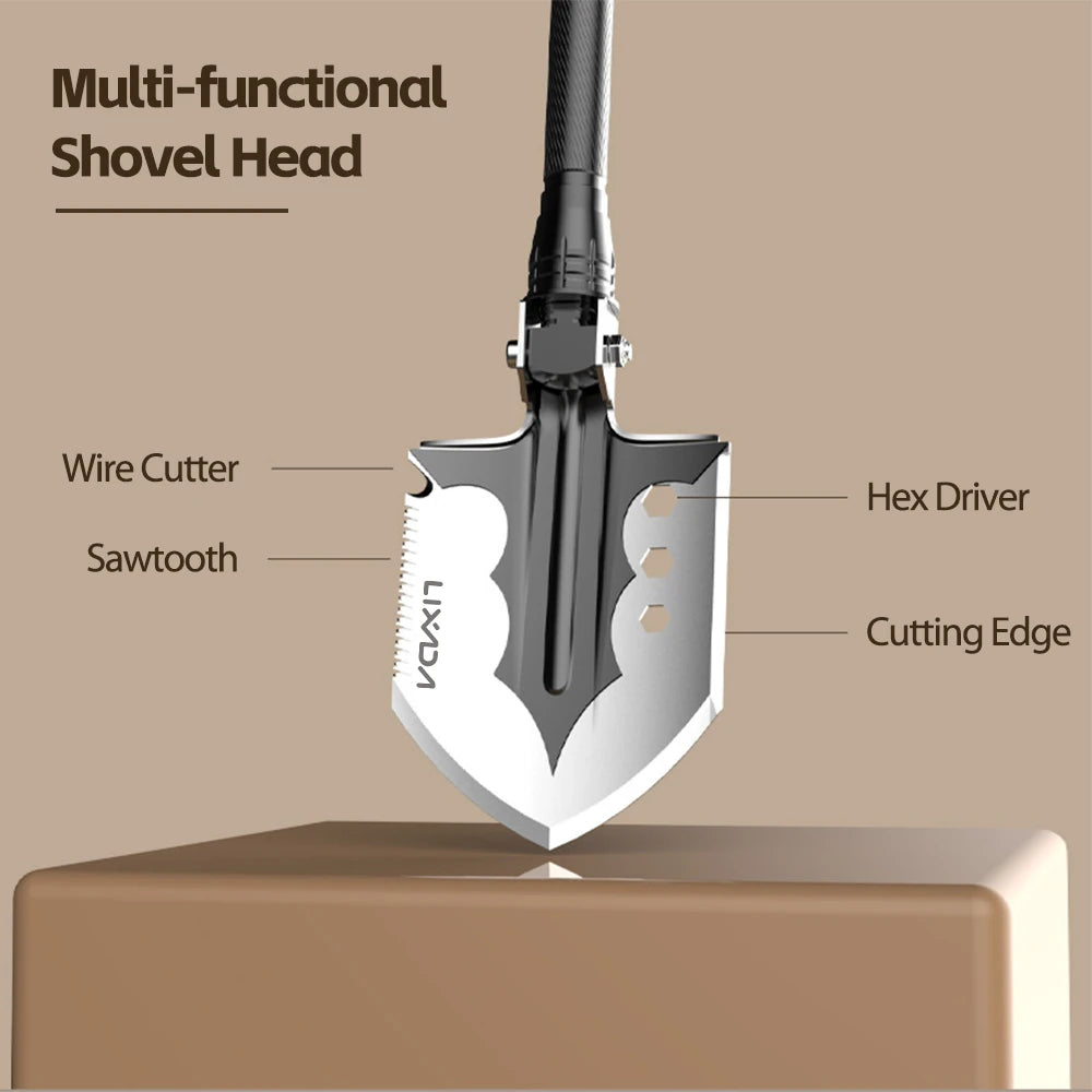 Multifunctional camping shovel