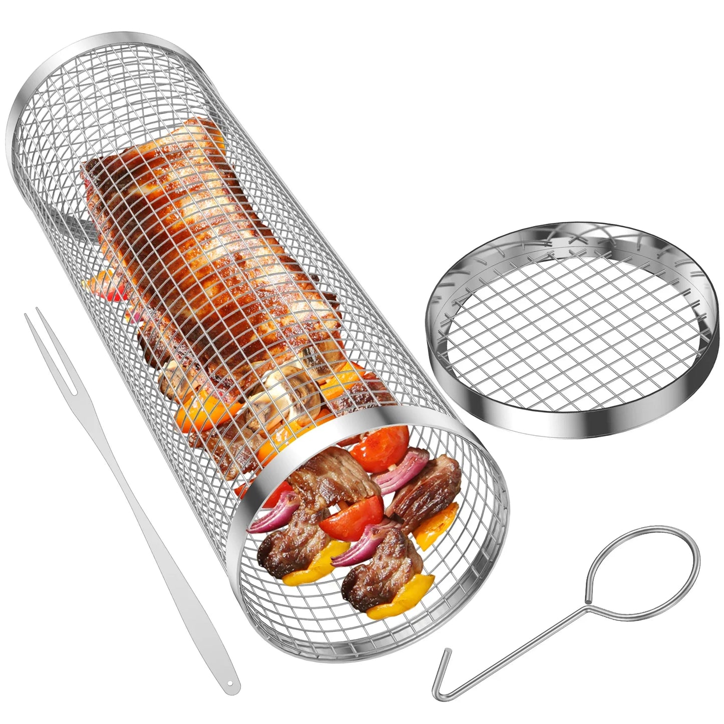 Rotating grill basket