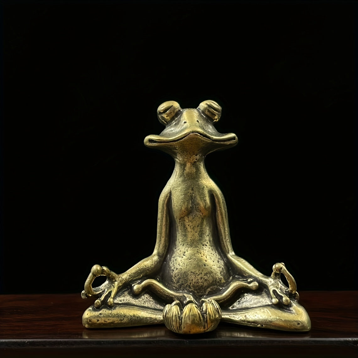 Handmade brass frog incense insert, table ornament, frog incense holder for meditation