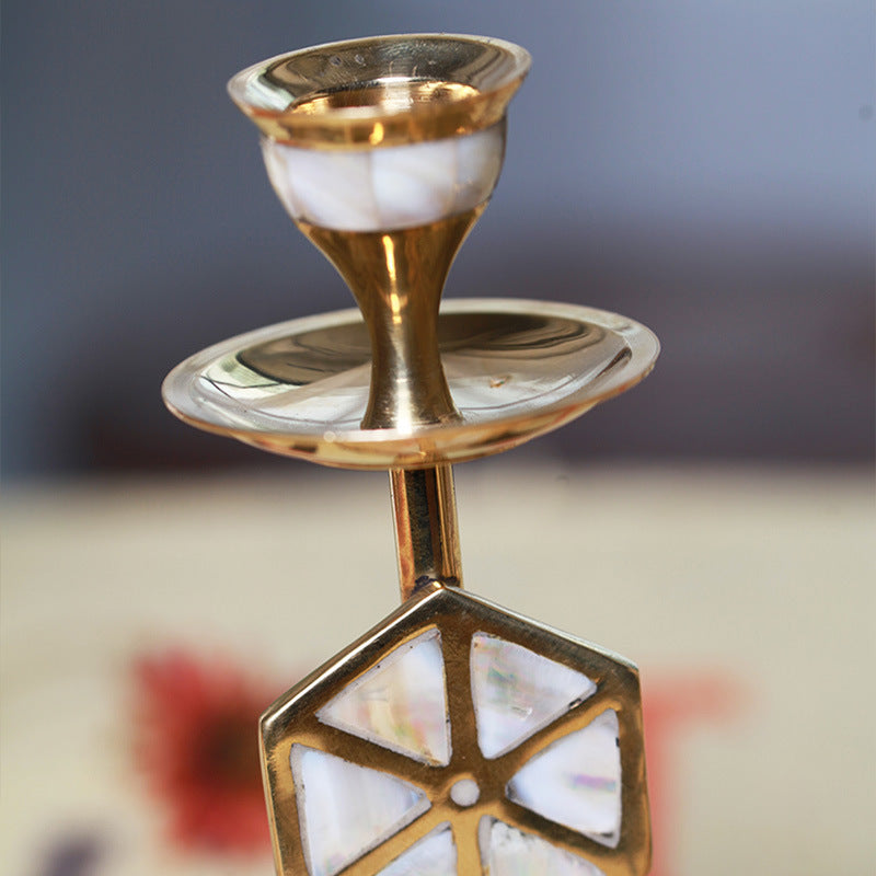 Brass Indian candleholder