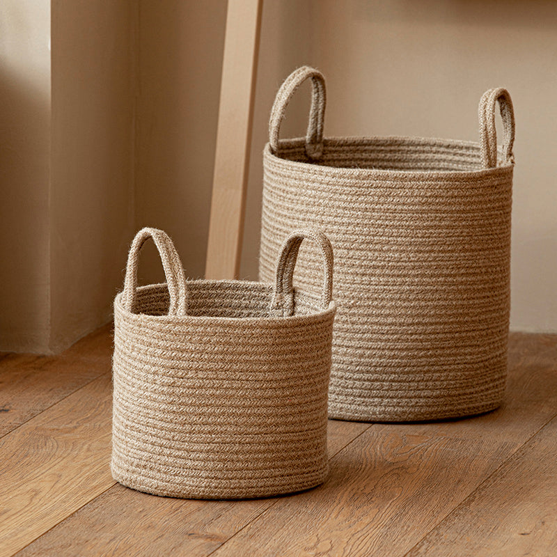 Jute Hand-woven Cotton Basket