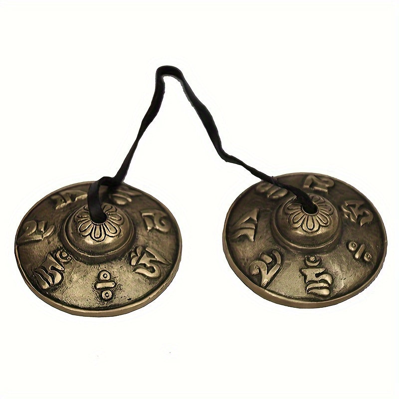 Tibetan Tingsha Meditation Bell Purifying Yoga Cymbals With Strap