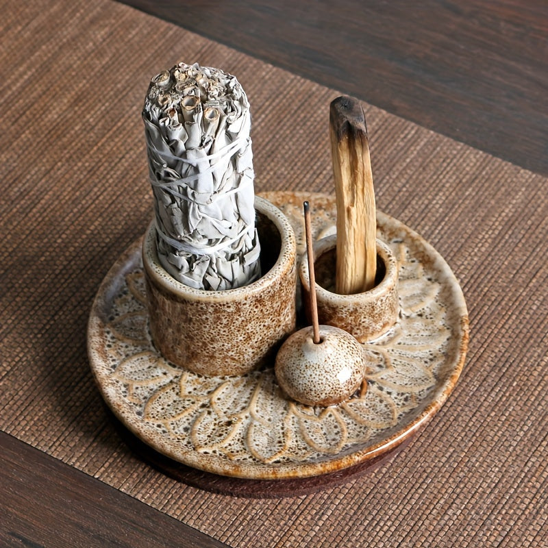 4-in-1 Ceramic Incense Holder