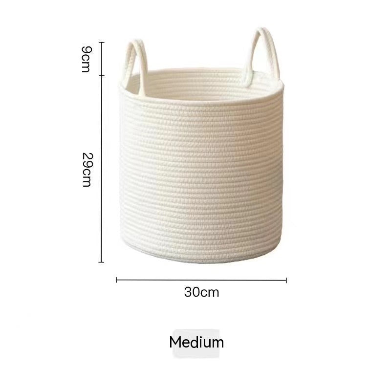 Jute Hand-woven Cotton Basket