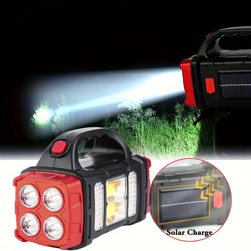 3-in-1  rechargeable solar-powered flashlight HB-1678