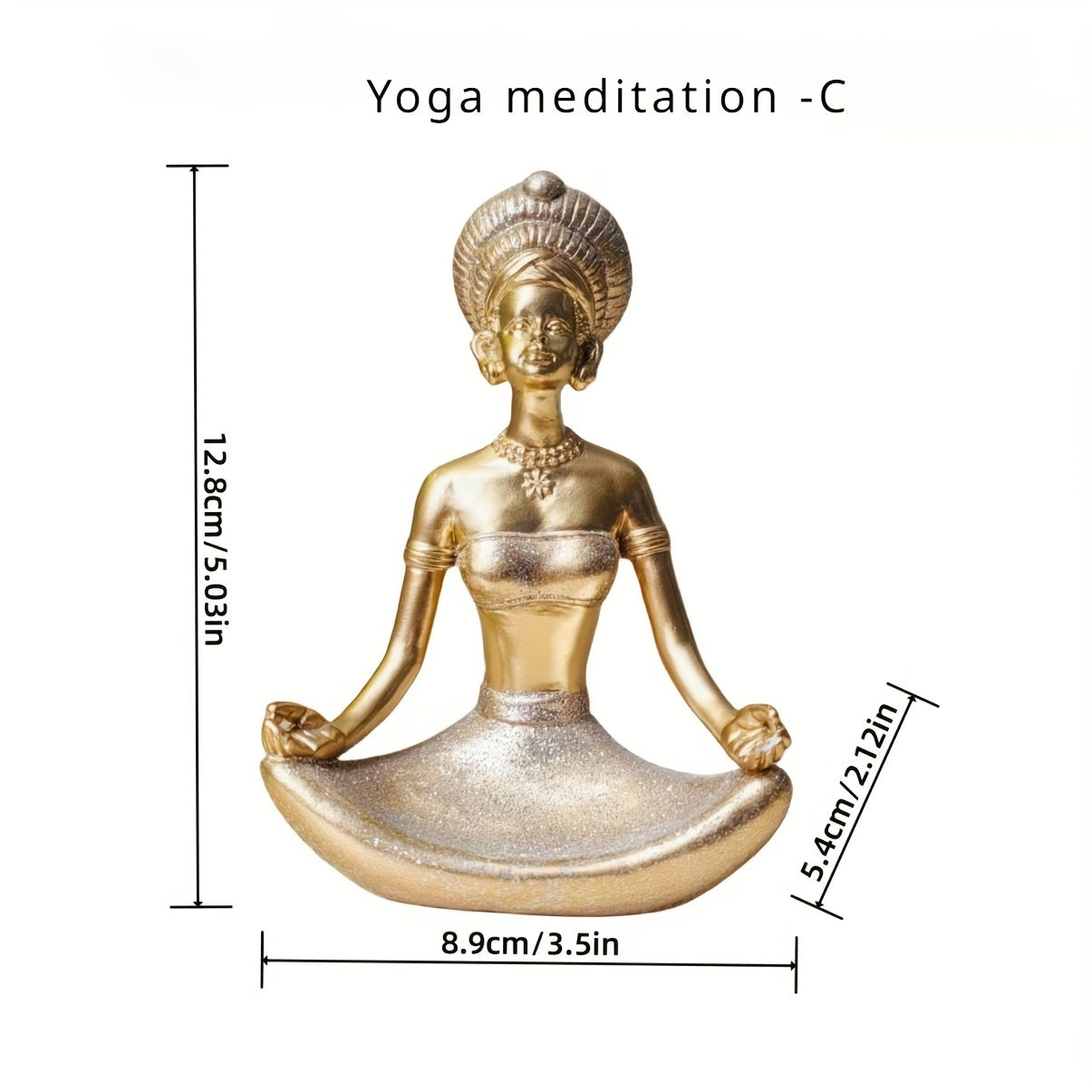 Decorative resin figurines of meditating girl