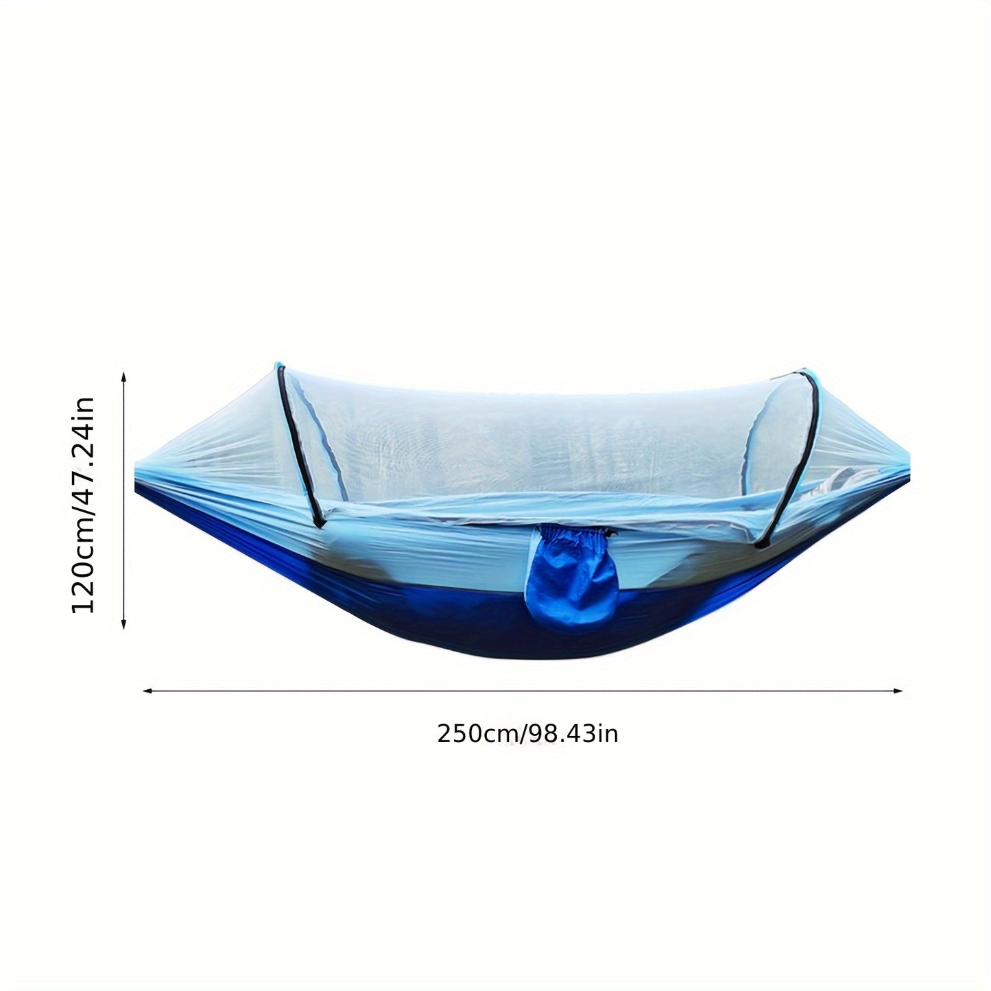 Automatic quick-opening hammock with mosquito netting