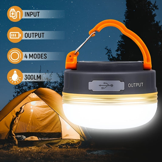 LED camping light with 300LM brightness and 4 lighting modes