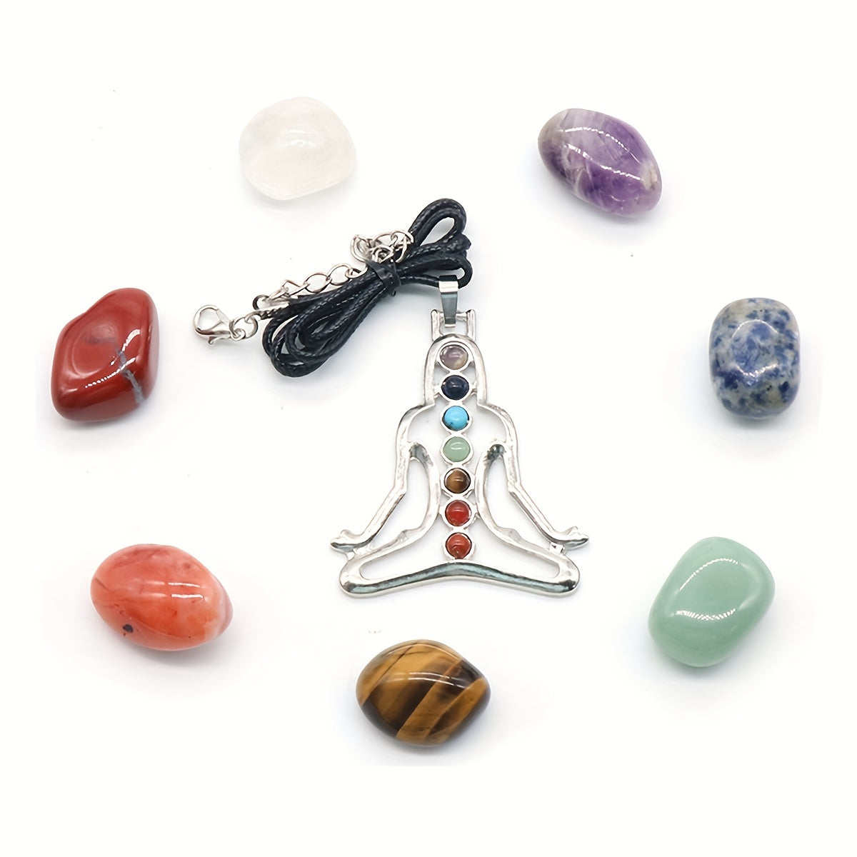 8pcs/Set Natural Stones, Chakra Spiritual Stones For Meditation