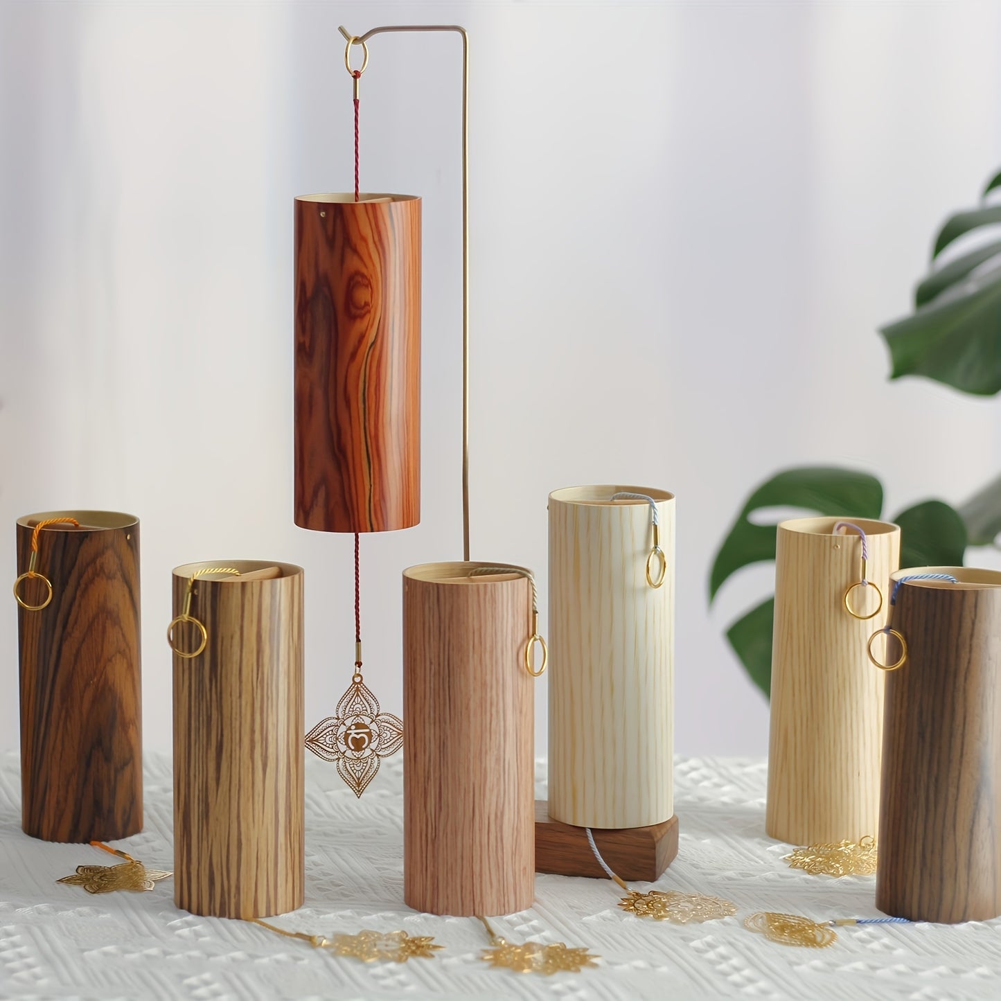 Sound bells made of natural bamboo for meditation and chakra opening