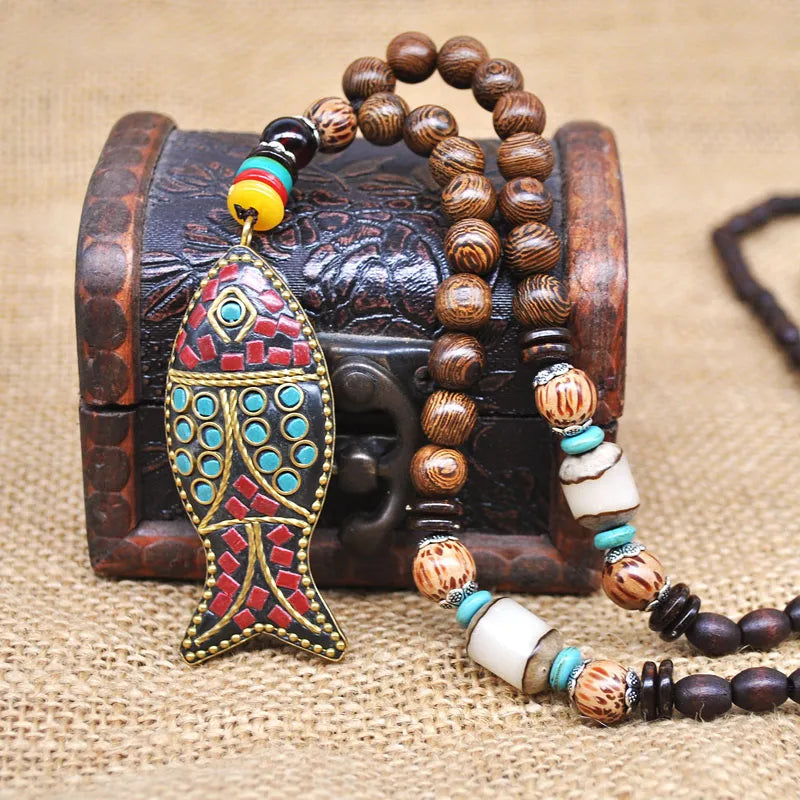 Nepali necklace with ethnic pendant